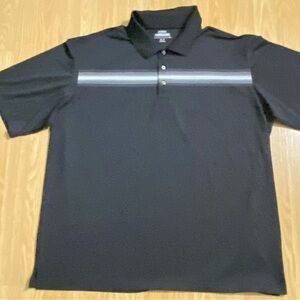Sz 2XL Mens Black Kirkland Performance Polo T-Shirt